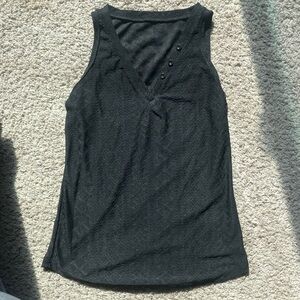 Black Lace Sleeveless Tank Top Size 6